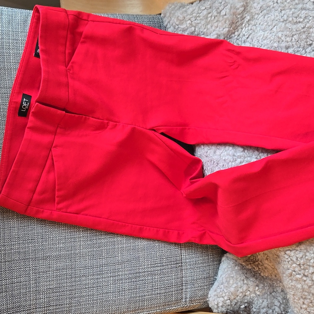 Women's Petite LOFT Red Dress Pants